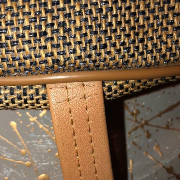 Burlap Textured Faux Leather Combo Toiletry Travel Bag - Picture 13 of 13